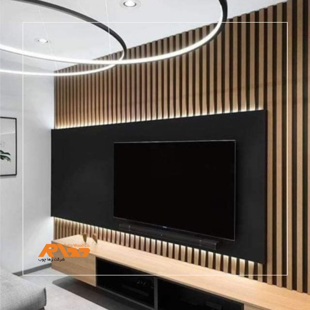 ایده ترمووال پشت تلویزیون (1) ایده ترمووال پشت تلویزیون با نور